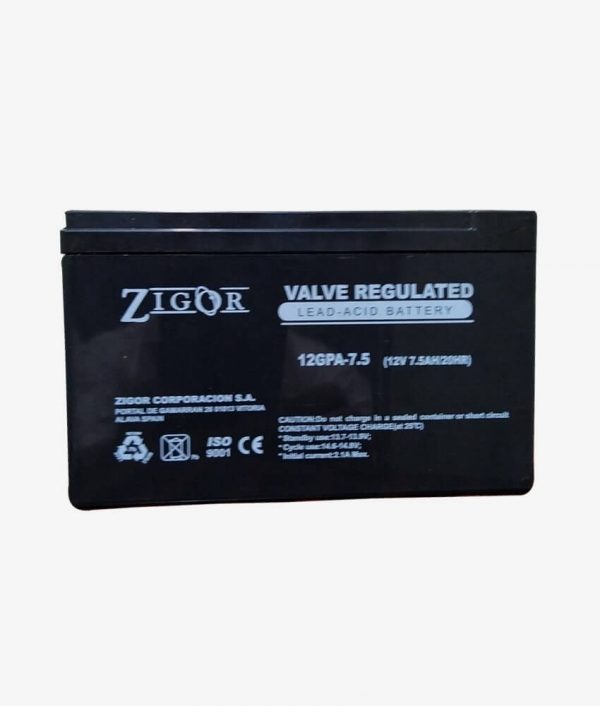 Zigor 7.5Ah Maintenance Free Battery
