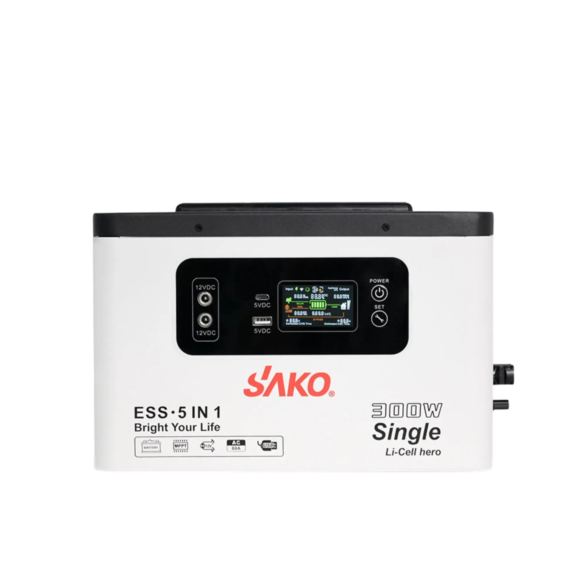 SAKO Alpha W ESS 300W All-in-One Energy Storage System front view