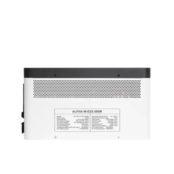 SAKO Alpha W ESS 500W All-in-One Energy Storage System rear view